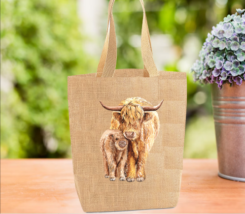 Highland Cow Tote Bag, Cow Bag, Personalised Tote Bag